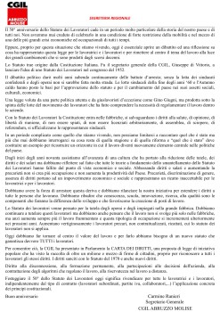 50° Anniversario dello Statuto dei Lavoratori